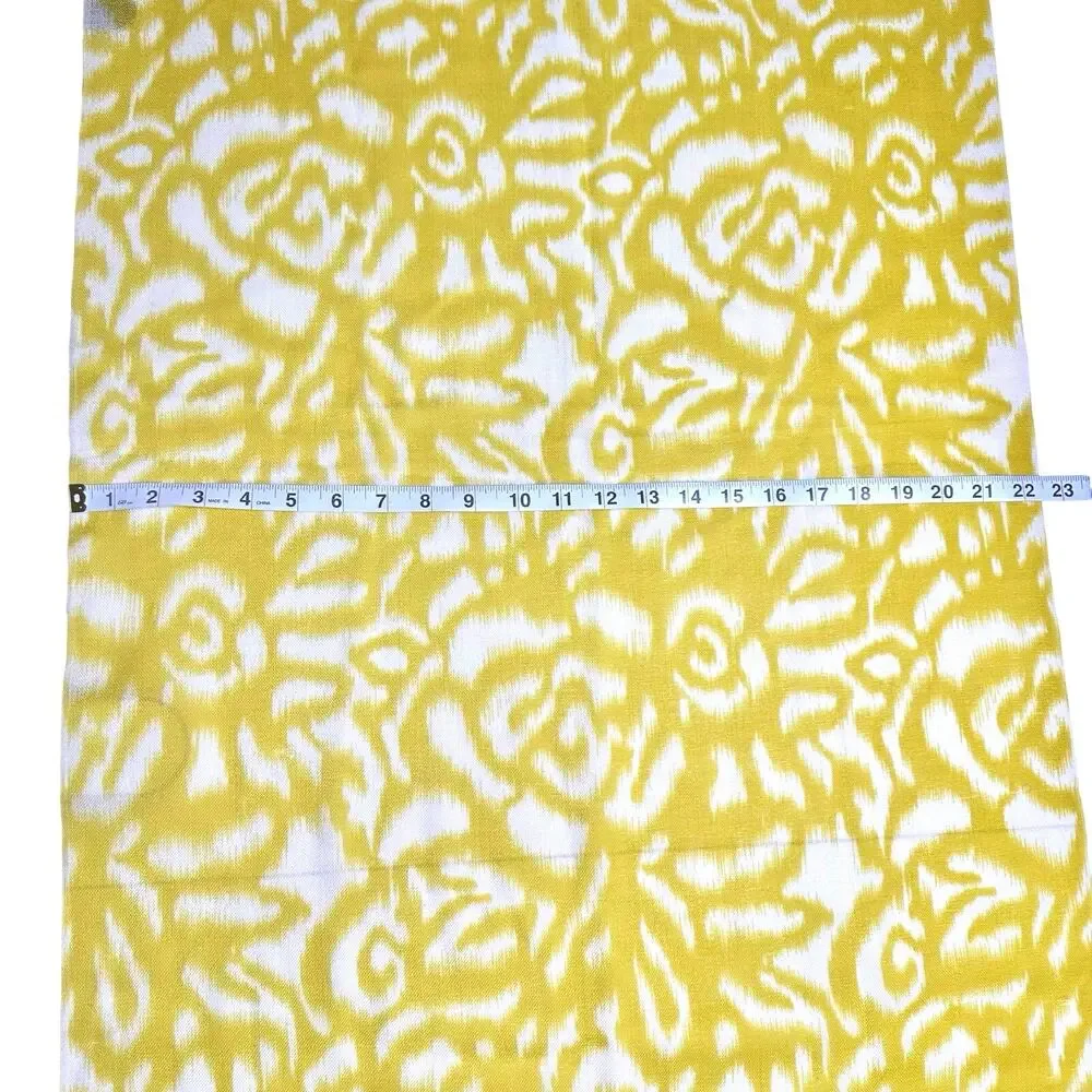 Boden | Women | Soft Wool Mustard Yellow Abstract Ikat Fringe Scarf | One Size